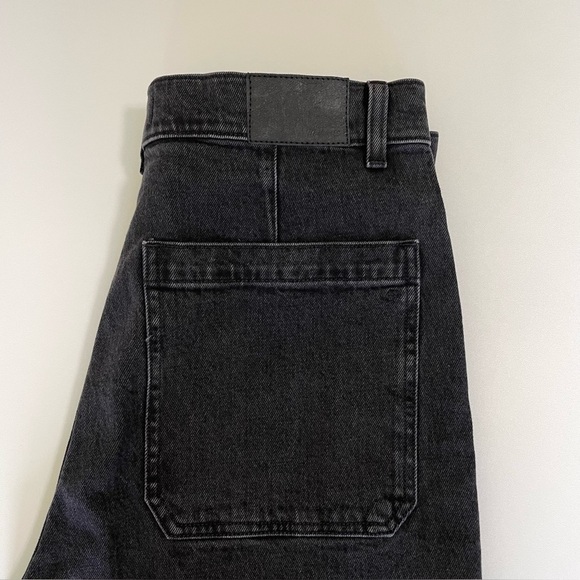 Madewell 90s Straight Utility Jean High Waist Seamed Denim Camplin Wash Black 30 - Picture 15 of 16